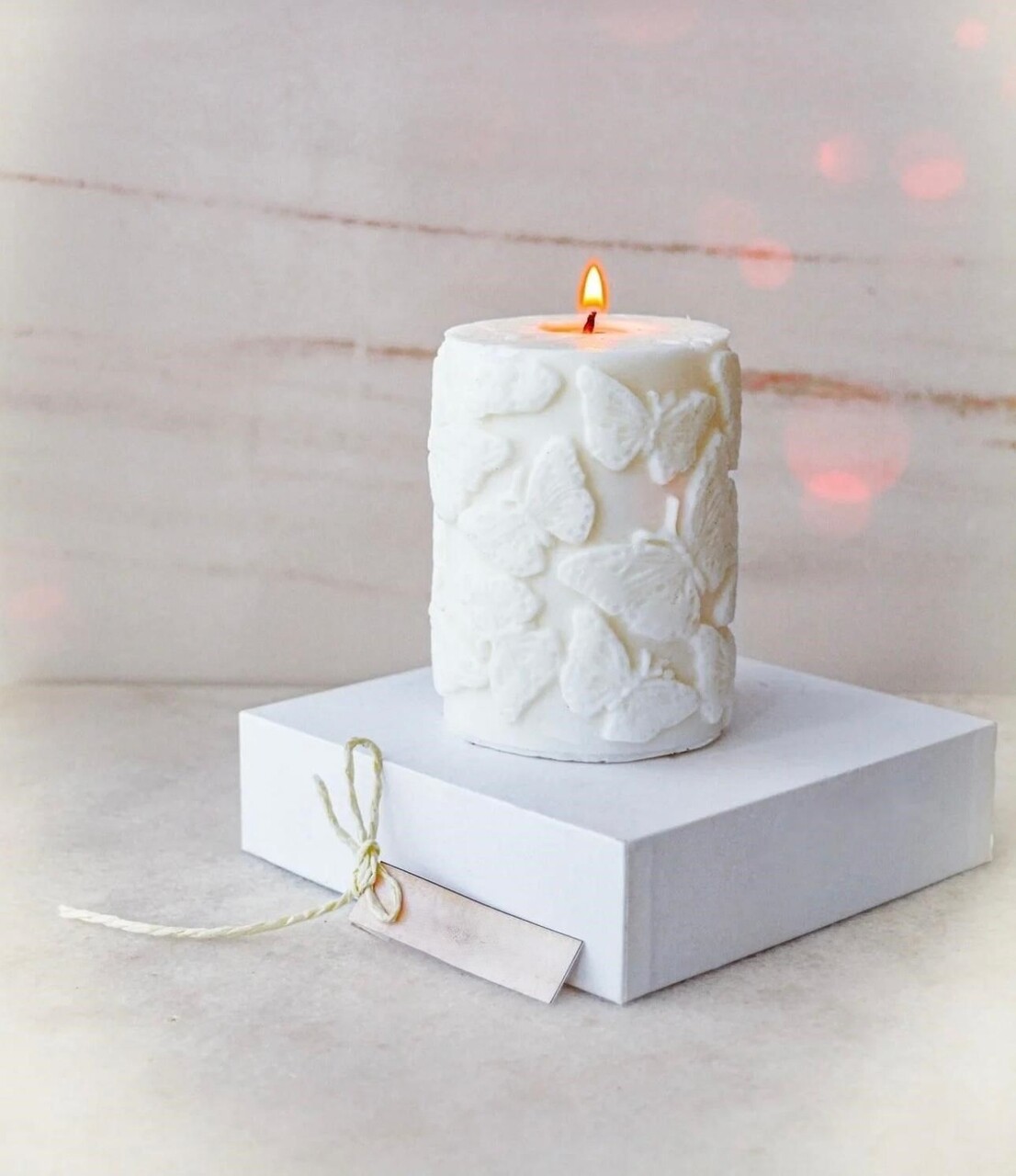 Lumanare, Ers1254, 11x7 cm, Alb - imagine 3